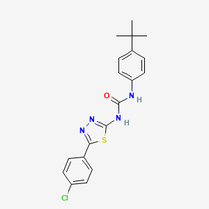 molecular formula C19H19ClN4OS B4583408 N-(4-tert-butylphenyl)-N'-[5-(4-chlorophenyl)-1,3,4-thiadiazol-2-yl]urea 