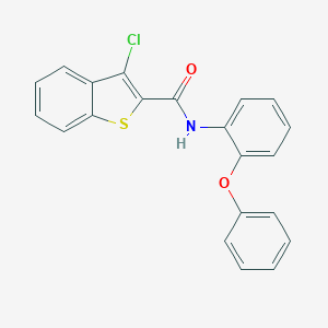 molecular formula C21H14ClNO2S B458342 3-chloro-N-(2-phenoxyphenyl)-1-benzothiophene-2-carboxamide 