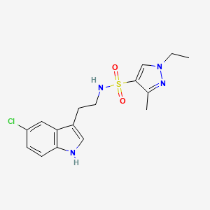 molecular formula C16H19ClN4O2S B4583437 N-[2-(5-chloro-1H-indol-3-yl)ethyl]-1-ethyl-3-methyl-1H-pyrazole-4-sulfonamide 