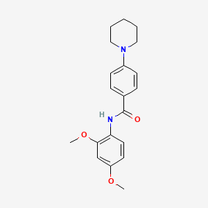 molecular formula C20H24N2O3 B4583443 N-(2,4-dimethoxyphenyl)-4-(1-piperidinyl)benzamide 
