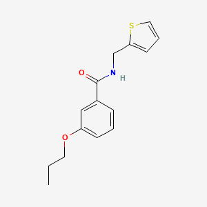 molecular formula C15H17NO2S B4583453 3-propoxy-N-(2-thienylmethyl)benzamide 