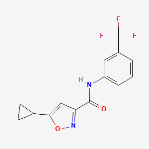 molecular formula C14H11F3N2O2 B4583460 5-环丙基-N-[3-(三氟甲基)苯基]-3-异恶唑甲酰胺 