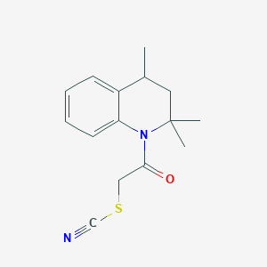 molecular formula C15H18N2OS B4583477 2-oxo-2-(2,2,4-trimethyl-3,4-dihydro-1(2H)-quinolinyl)ethyl thiocyanate 