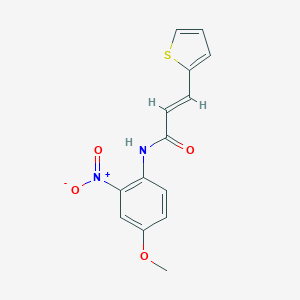 molecular formula C14H12N2O4S B458348 N-{2-nitro-4-methoxyphenyl}-3-(2-thienyl)acrylamide 