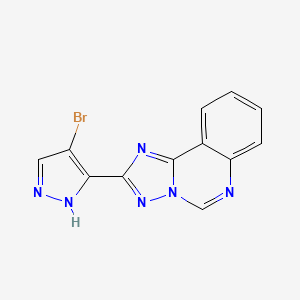 molecular formula C12H7BrN6 B4583486 2-(4-bromo-1H-pyrazol-3-yl)[1,2,4]triazolo[1,5-c]quinazoline 