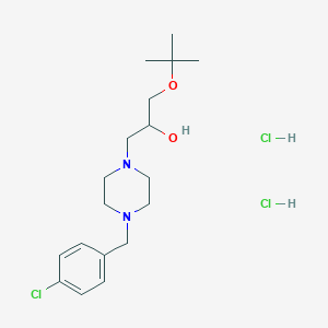 molecular formula C18H31Cl3N2O2 B4583545 1-叔丁氧基-3-[4-(4-氯苄基)-1-哌嗪基]-2-丙醇二盐酸盐 