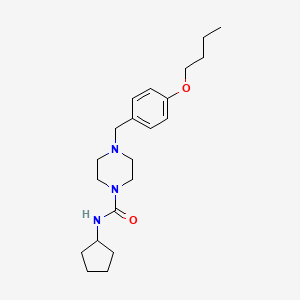 molecular formula C21H33N3O2 B4583552 4-(4-丁氧基苄基)-N-环戊基-1-哌嗪甲酰胺 