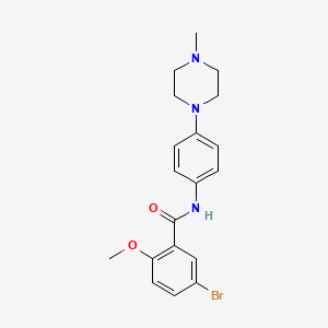 molecular formula C19H22BrN3O2 B4583553 5-bromo-2-methoxy-N-[4-(4-methyl-1-piperazinyl)phenyl]benzamide 