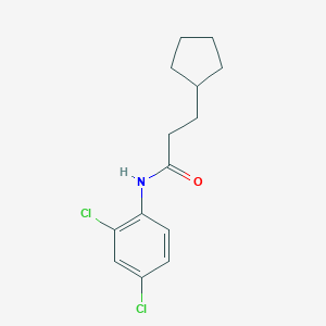 molecular formula C14H17Cl2NO B458356 3-cyclopentyl-N-(2,4-dichlorophenyl)propanamide 