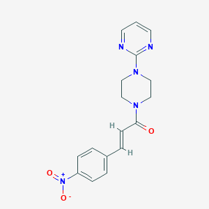 molecular formula C17H17N5O3 B458357 2-[4-(3-{4-Nitrophenyl}acryloyl)-1-piperazinyl]pyrimidine 