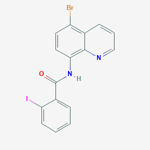 molecular formula C16H10BrIN2O B4583574 N-(5-溴-8-喹啉基)-2-碘苯甲酰胺 