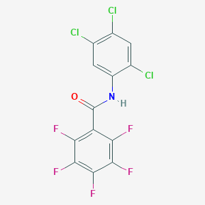 molecular formula C13H3Cl3F5NO B458358 2,3,4,5,6-pentafluoro-N-(2,4,5-trichlorophenyl)benzamide 