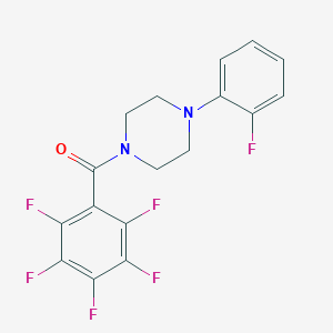 molecular formula C17H12F6N2O B458362 [4-(2-Fluorophenyl)piperazin-1-yl](pentafluorophenyl)methanone 