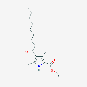 ethyl 3,5-dimethyl-4-nonanoyl-1H-pyrrole-2-carboxylate