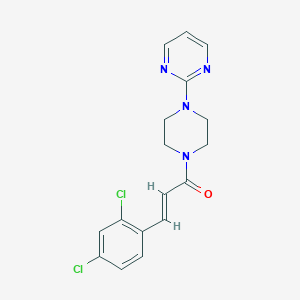 molecular formula C17H16Cl2N4O B458365 2-{4-[3-(2,4-Dichlorophenyl)acryloyl]-1-piperazinyl}pyrimidine 