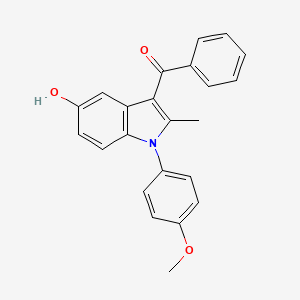 molecular formula C23H19NO3 B4583657 [5-hydroxy-1-(4-methoxyphenyl)-2-methyl-1H-indol-3-yl](phenyl)methanone 