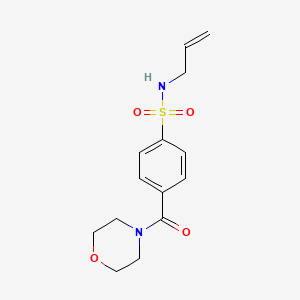 molecular formula C14H18N2O4S B4583686 N-allyl-4-(4-morpholinylcarbonyl)benzenesulfonamide 