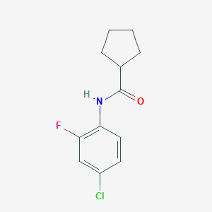 molecular formula C12H13ClFNO B458369 N-(4-chloro-2-fluorophenyl)cyclopentanecarboxamide 