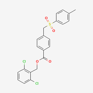 molecular formula C22H18Cl2O4S B4583704 2,6-dichlorobenzyl 4-{[(4-methylphenyl)sulfonyl]methyl}benzoate 