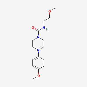 molecular formula C15H23N3O3 B4583718 N-(2-甲氧基乙基)-4-(4-甲氧基苯基)-1-哌嗪甲酰胺 
