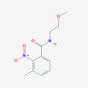 molecular formula C11H14N2O4 B4583734 N-(2-methoxyethyl)-3-methyl-2-nitrobenzamide 