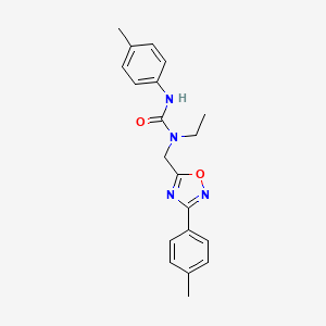 molecular formula C20H22N4O2 B4583742 N-ethyl-N'-(4-methylphenyl)-N-{[3-(4-methylphenyl)-1,2,4-oxadiazol-5-yl]methyl}urea 