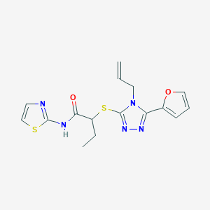 2-{[4-allyl-5-(2-furyl)-4H-1,2,4-triazol-3-yl]thio}-N-1,3-thiazol-2-ylbutanamide