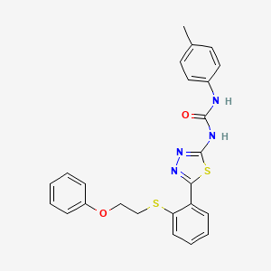 molecular formula C24H22N4O2S2 B4583815 N-(4-甲基苯基)-N'-(5-{2-[(2-苯氧基乙基)硫代]苯基}-1,3,4-噻二唑-2-基)脲 