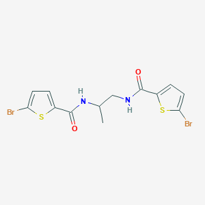 molecular formula C13H12Br2N2O2S2 B458382 N,N'-propane-1,2-diylbis(5-bromothiophene-2-carboxamide) 