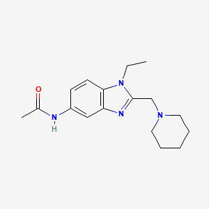molecular formula C17H24N4O B4583822 N-[1-乙基-2-(1-哌啶基甲基)-1H-苯并咪唑-5-基]乙酰胺 