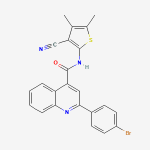 molecular formula C23H16BrN3OS B4583824 2-(4-溴苯基)-N-(3-氰基-4,5-二甲基-2-噻吩基)-4-喹啉甲酰胺 