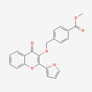 molecular formula C22H16O6 B4583825 4-({[2-(2-呋喃基)-4-氧代-4H-色烯-3-基]氧基}甲基)苯甲酸甲酯 