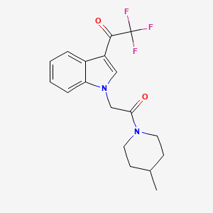 2,2,2-trifluoro-1-{1-[2-(4-methyl-1-piperidinyl)-2-oxoethyl]-1H-indol-3-yl}ethanone