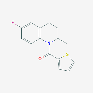 molecular formula C15H14FNOS B458386 6-Fluoro-2-methyl-1-(2-thienylcarbonyl)-1,2,3,4-tetrahydroquinoline 