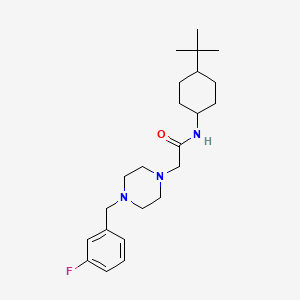 molecular formula C23H36FN3O B4583862 N-(4-tert-butylcyclohexyl)-2-[4-(3-fluorobenzyl)-1-piperazinyl]acetamide 