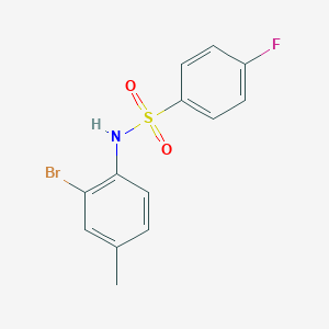 molecular formula C13H11BrFNO2S B458388 N-(2-bromo-4-methylphenyl)-4-fluorobenzenesulfonamide 
