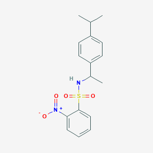 molecular formula C17H20N2O4S B458389 2-nitro-N-[1-(4-isopropylphenyl)ethyl]benzenesulfonamide 