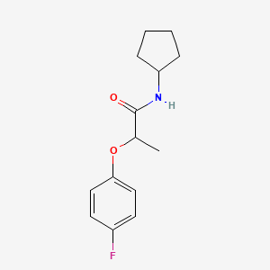 molecular formula C14H18FNO2 B4583909 N-环戊基-2-(4-氟苯氧基)丙酰胺 