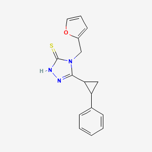 molecular formula C16H15N3OS B4583919 4-(2-呋喃甲基)-5-(2-苯基环丙基)-4H-1,2,4-三唑-3-硫醇 