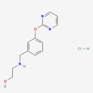 molecular formula C13H16ClN3O2 B4583927 2-{[3-(2-pyrimidinyloxy)benzyl]amino}ethanol hydrochloride 