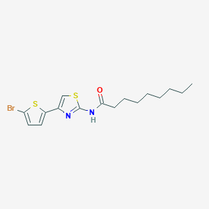 N-[4-(5-bromo-2-thienyl)-1,3-thiazol-2-yl]nonanamide