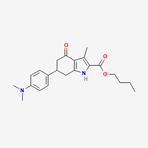 molecular formula C22H28N2O3 B4583952 butyl 6-[4-(dimethylamino)phenyl]-3-methyl-4-oxo-4,5,6,7-tetrahydro-1H-indole-2-carboxylate 