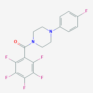molecular formula C17H12F6N2O B458396 [4-(4-Fluorophenyl)piperazin-1-yl](pentafluorophenyl)methanone 