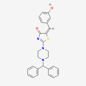 molecular formula C27H25N3O2S B4583964 2-[4-(diphenylmethyl)-1-piperazinyl]-5-(3-hydroxybenzylidene)-1,3-thiazol-4(5H)-one 