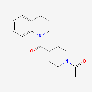 molecular formula C17H22N2O2 B4583976 1-[(1-acetyl-4-piperidinyl)carbonyl]-1,2,3,4-tetrahydroquinoline 