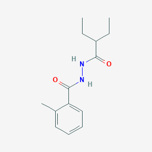 molecular formula C14H20N2O2 B4583990 N'-(2-乙基丁酰)-2-甲基苯甲酰肼 