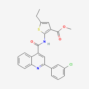 molecular formula C24H19ClN2O3S B4583993 2-({[2-(3-氯苯基)-4-喹啉基]羰基}氨基)-5-乙基-3-噻吩甲酸甲酯 