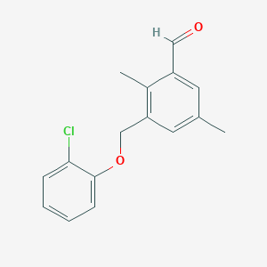 molecular formula C16H15ClO2 B4584007 3-[(2-chlorophenoxy)methyl]-2,5-dimethylbenzaldehyde 