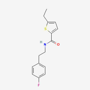 molecular formula C15H16FNOS B4584010 5-乙基-N-[2-(4-氟苯基)乙基]-2-噻吩甲酰胺 