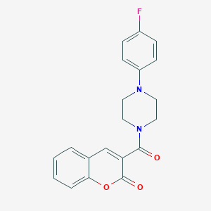 molecular formula C20H17FN2O3 B458402 3-{[4-(4-fluorophenyl)piperazin-1-yl]carbonyl}-2H-chromen-2-one 